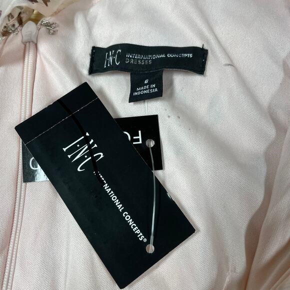 INC International Concepts NWT Ruffled Midi Dress Floral Sleeveless Size 6 Pink - Picture 5 of 11